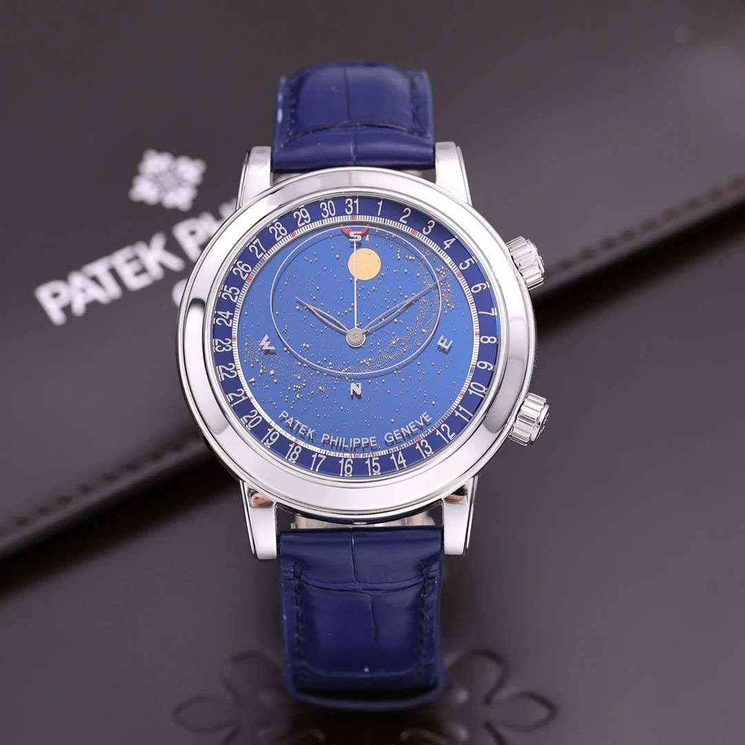 95新 Patek Philippe/百达翡丽 星空6102P 铂金材质2016年7月保卡