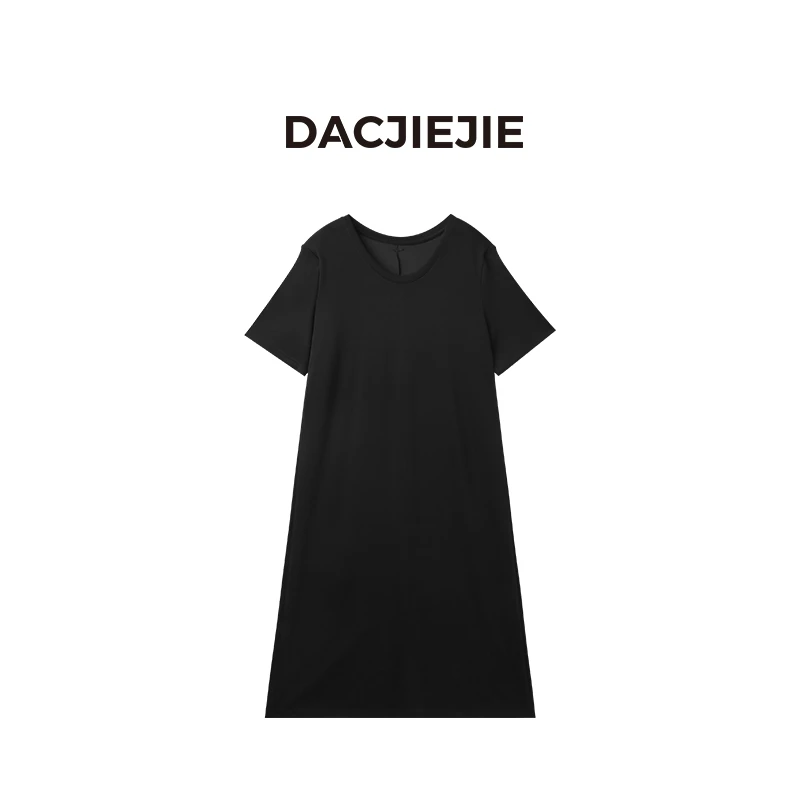 【空气棉裙】春夏季休闲时尚气质宽松连衣裙设计师黑色轻奢