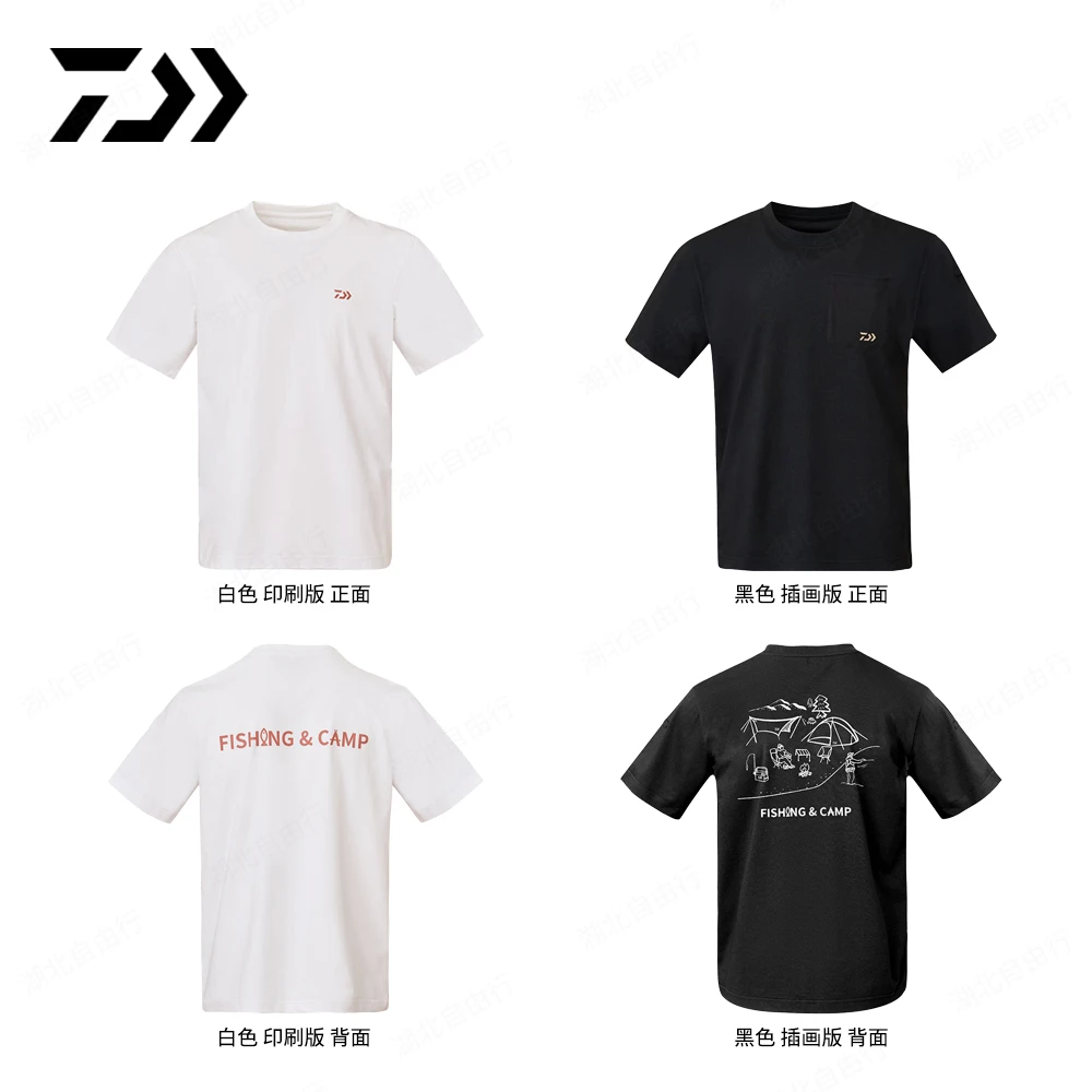 DAIWA/达亿瓦春夏DE-5424/5524CS 防晒钓鱼短袖T恤圆领休闲户外