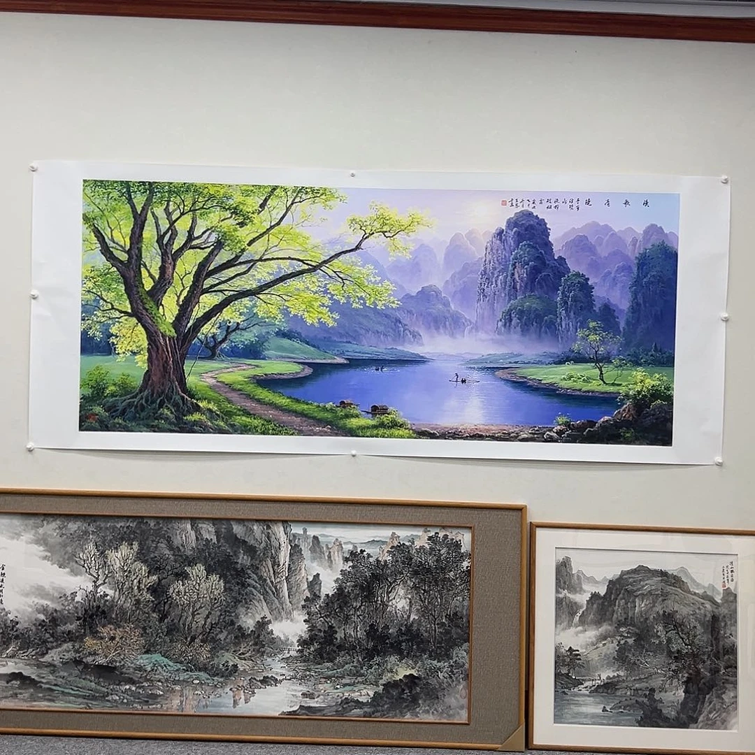 L***L国画龙玉凤小八尺240*97精品佳作