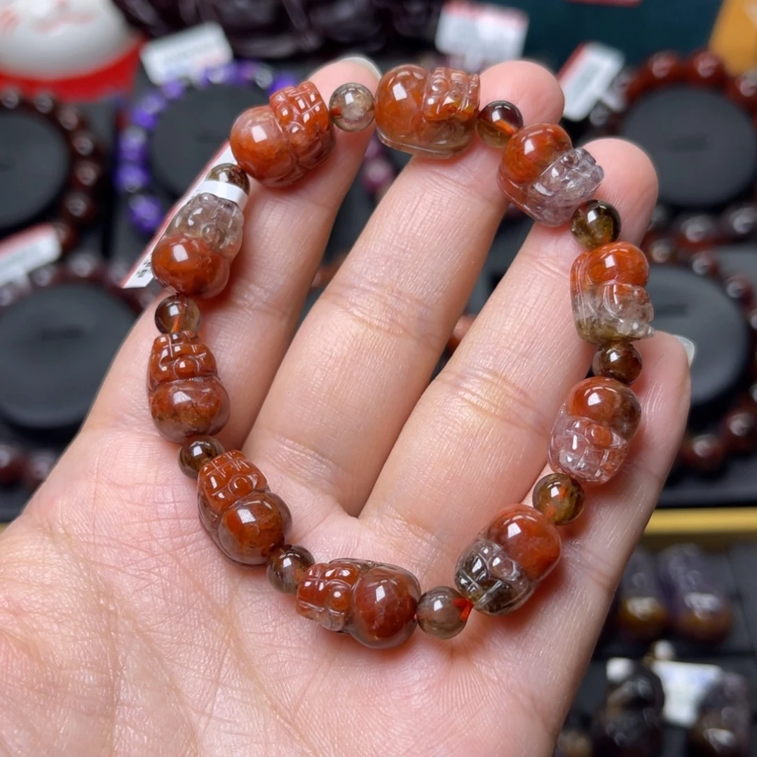 手链未镶嵌水晶红极光貔貅手链