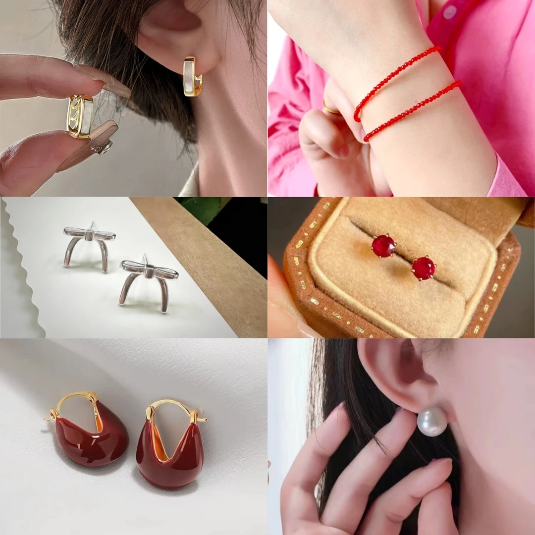 铜合金合成锆石耳饰 A456 女款高级感爆款气质轻奢时尚简约耳钉