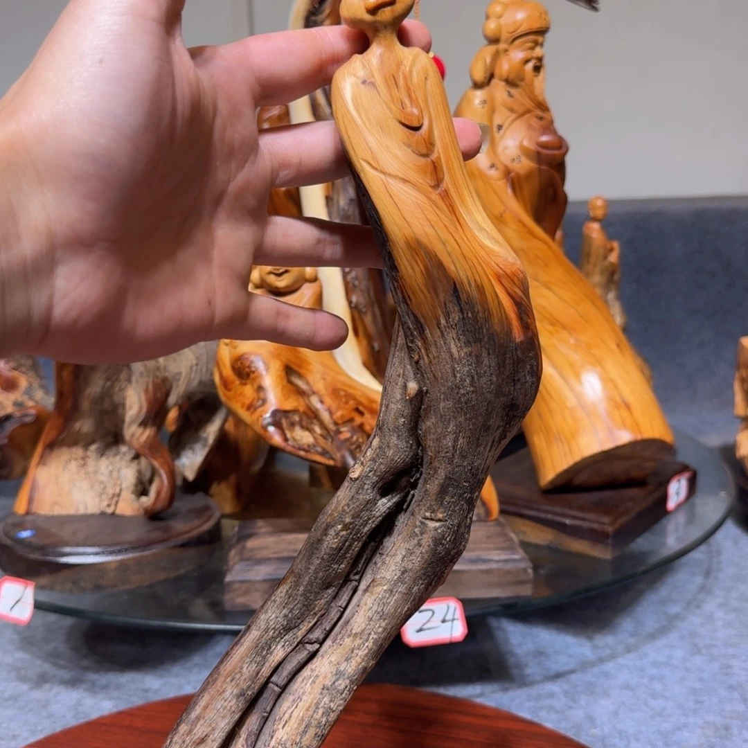 柏木崖柏手把件摆件