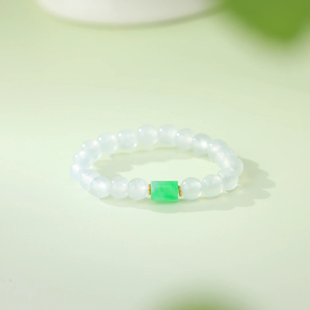 【央博玉】18K冰种翡翠戒圈-YB92920536-多样性发一|CXQ21