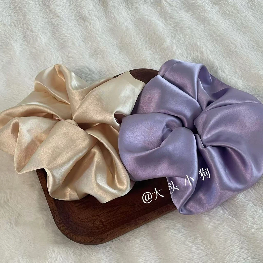 高品质复古轻奢大直径大肠发圈时尚高级感肥肠头绳发饰发圈缎面