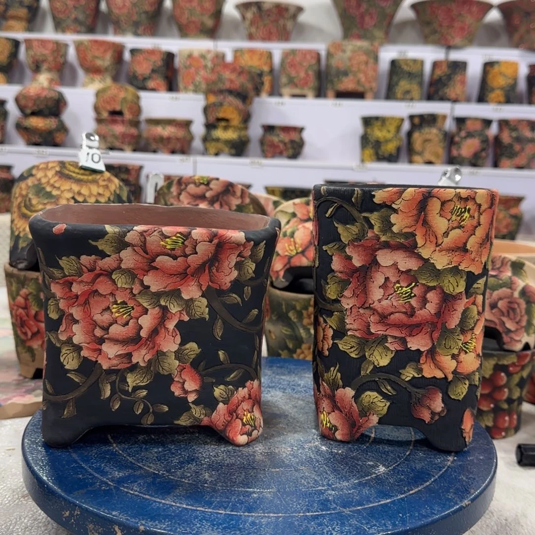 陌*精品多肉手绘花盆