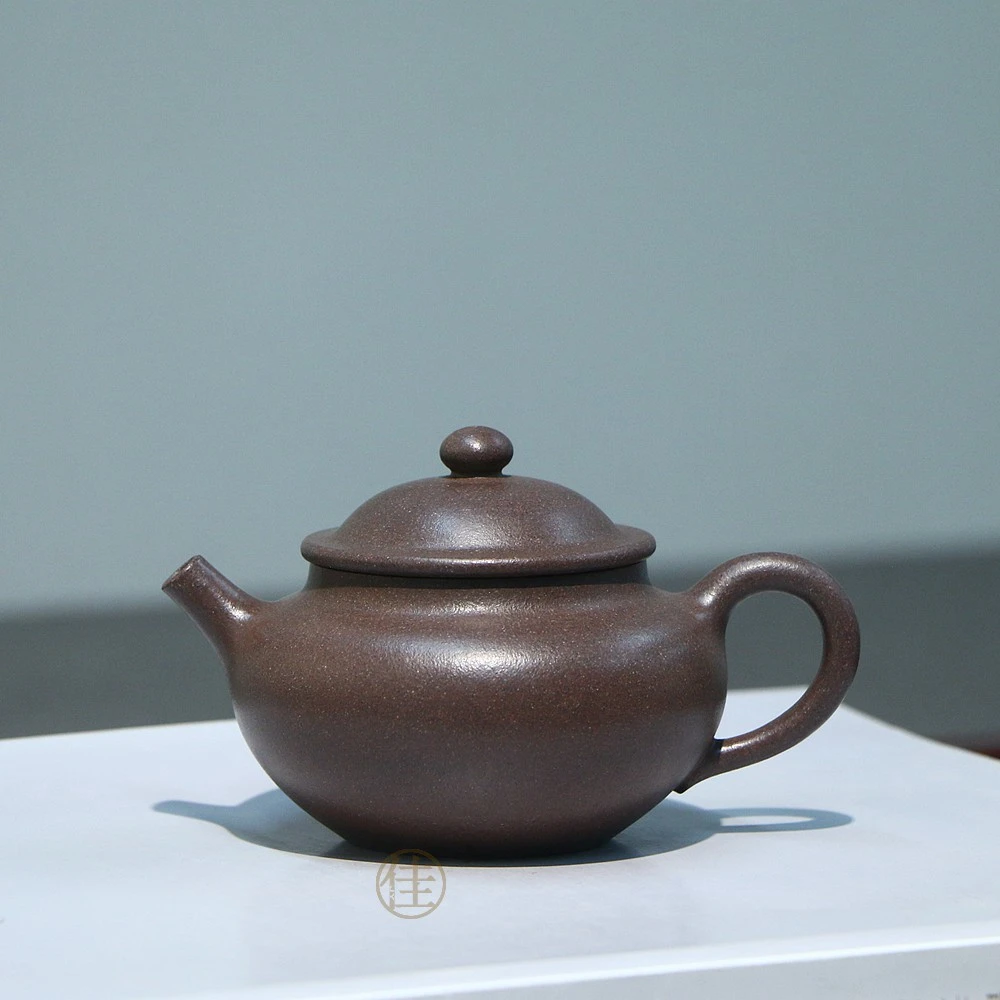 吃茶乐土-全手工 自在 朱刚 原矿桃花泥 180毫升 宜兴紫砂壶