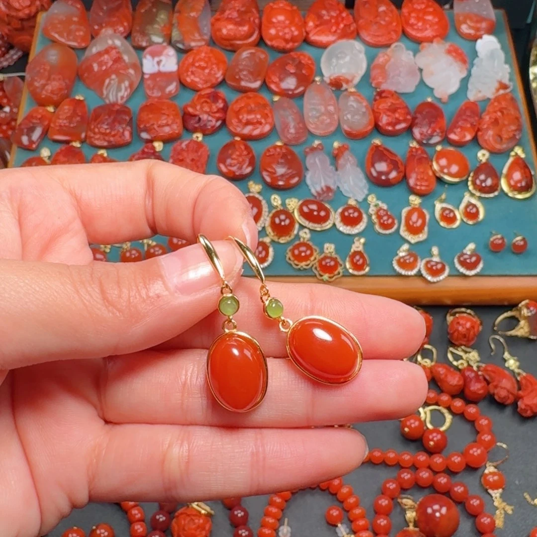 南红玛瑙南红银S925镶嵌