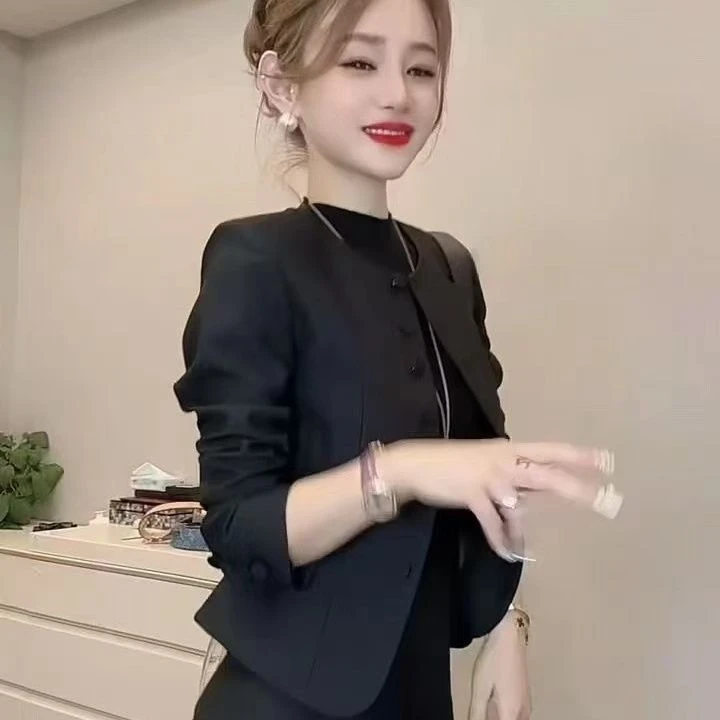 小个子小香风职业套装女2025秋季新款设计感名媛气质上衣名媛风