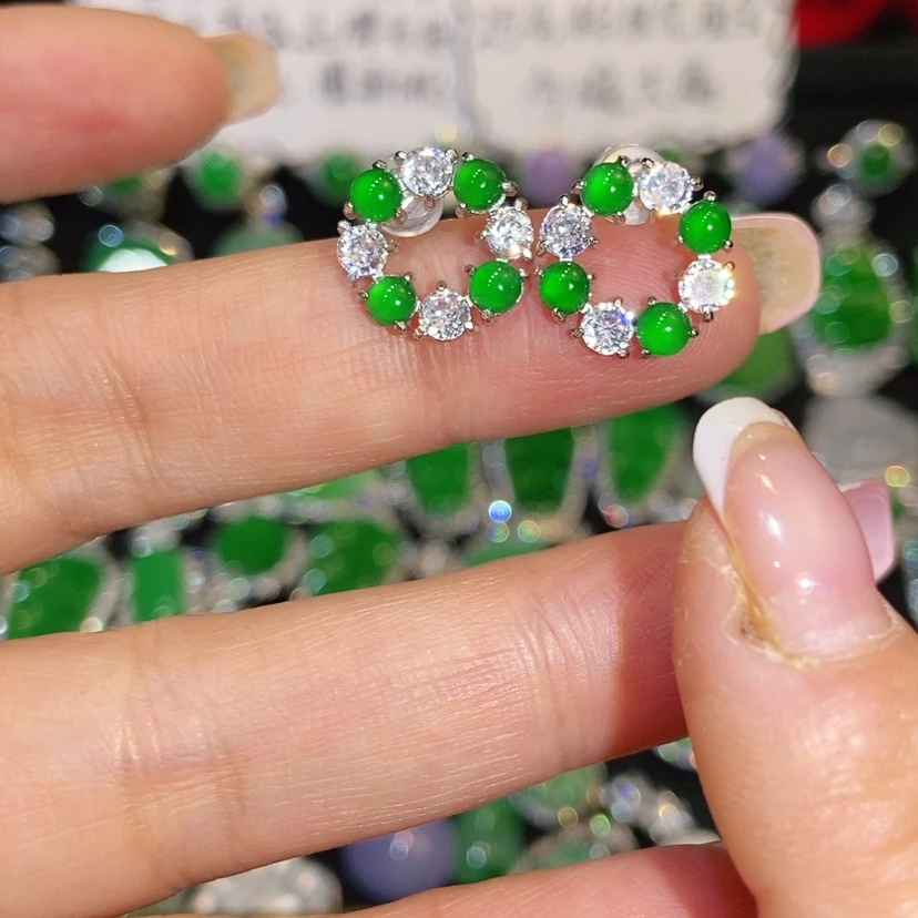 【闪购商品】未镶嵌翡翠耳饰天然翡翠