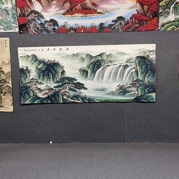 用***康国画小八尺山水一副