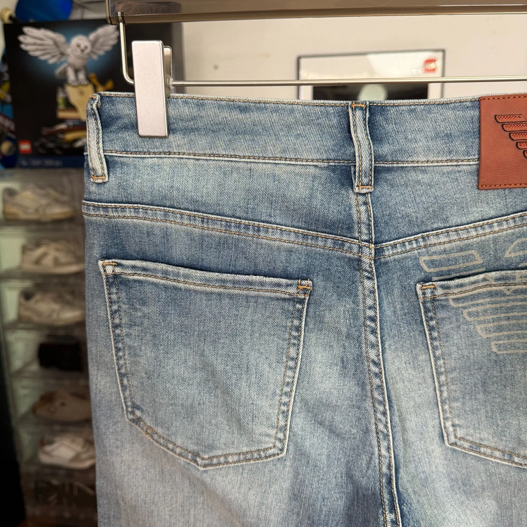 2025夏季新款高端欧货中腰修身小直筒牛仔裤6385