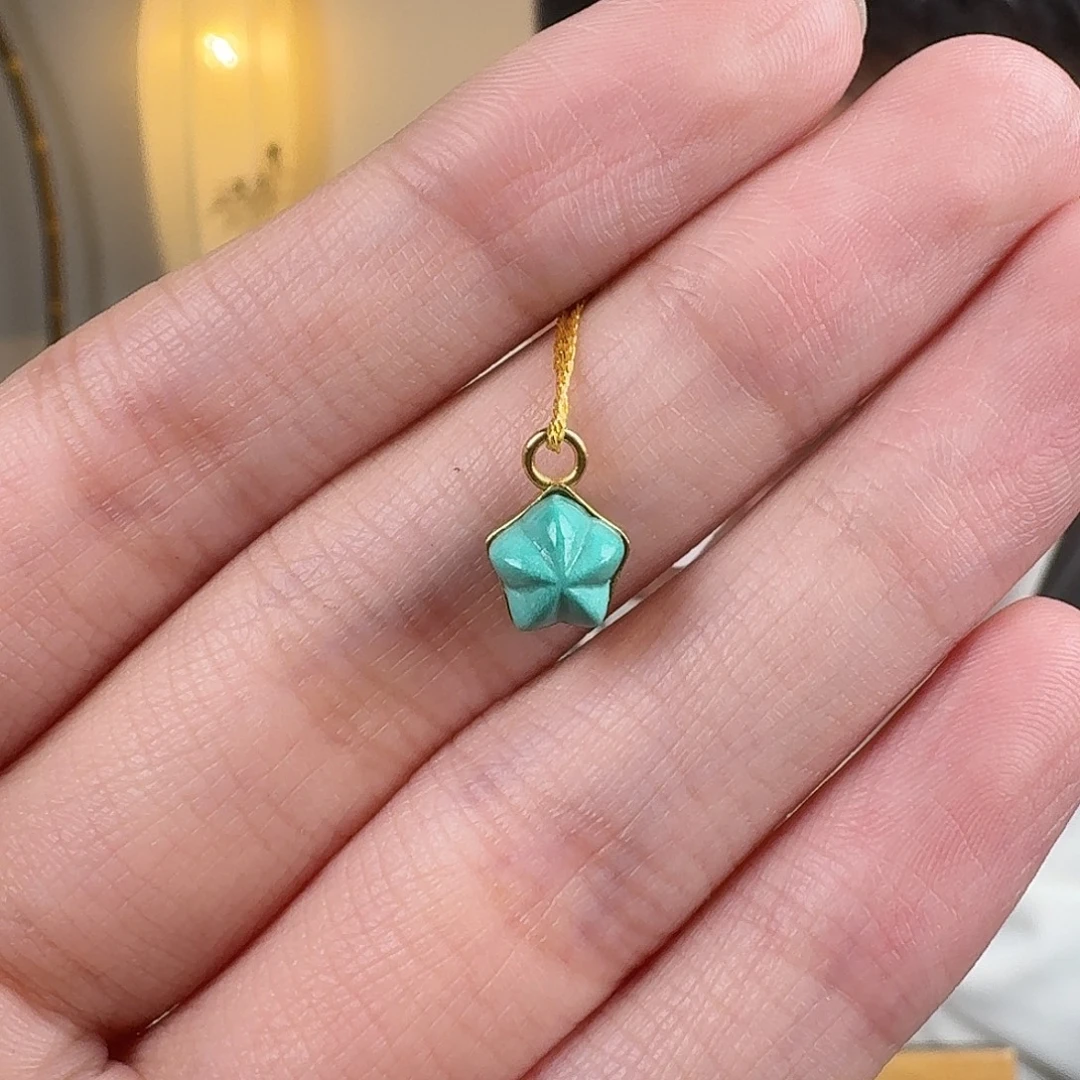 绿松石18K金镶嵌珠宝奇石