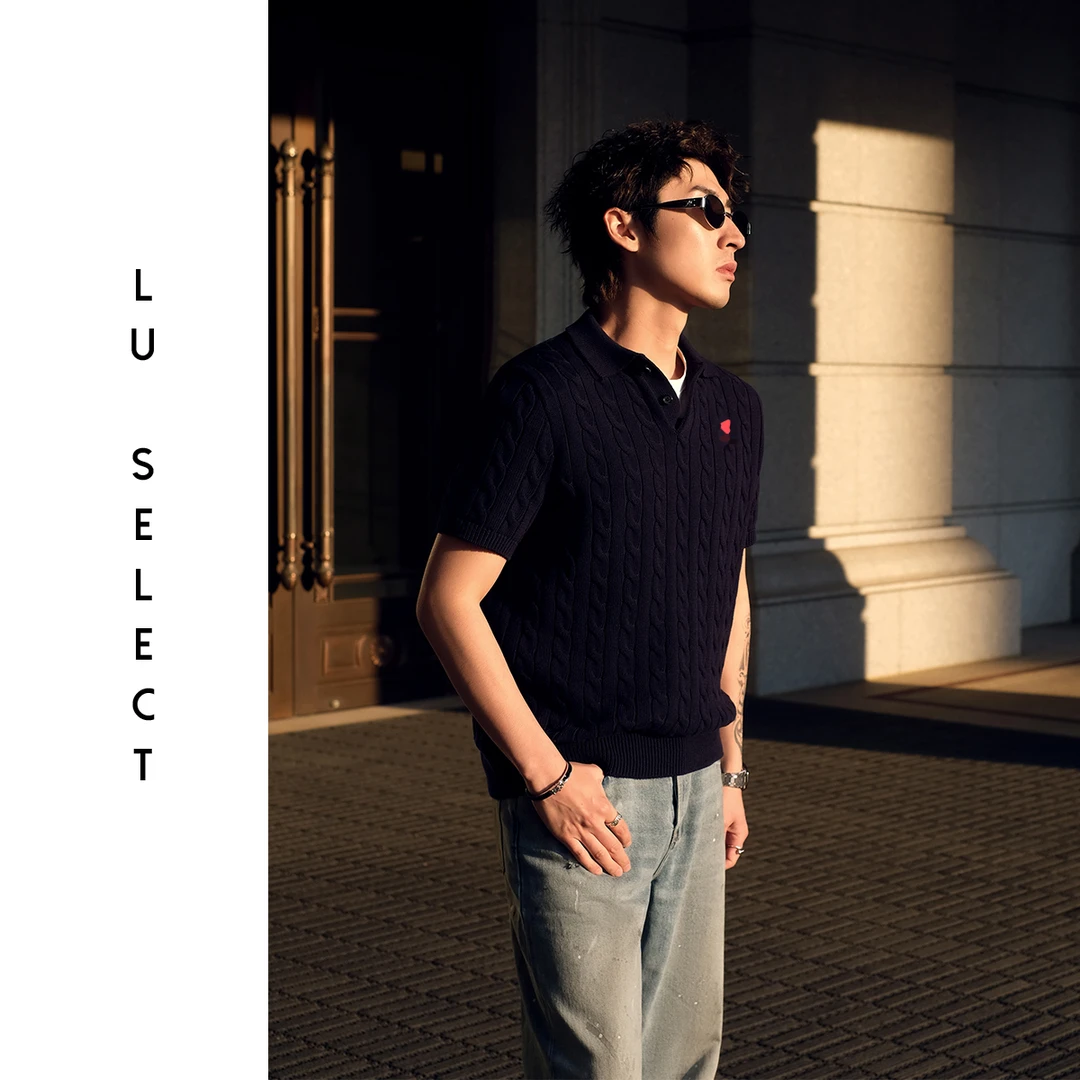 Lu SELECT 25SS 小马|32支精棉绞花翻领针织短袖polo衫6