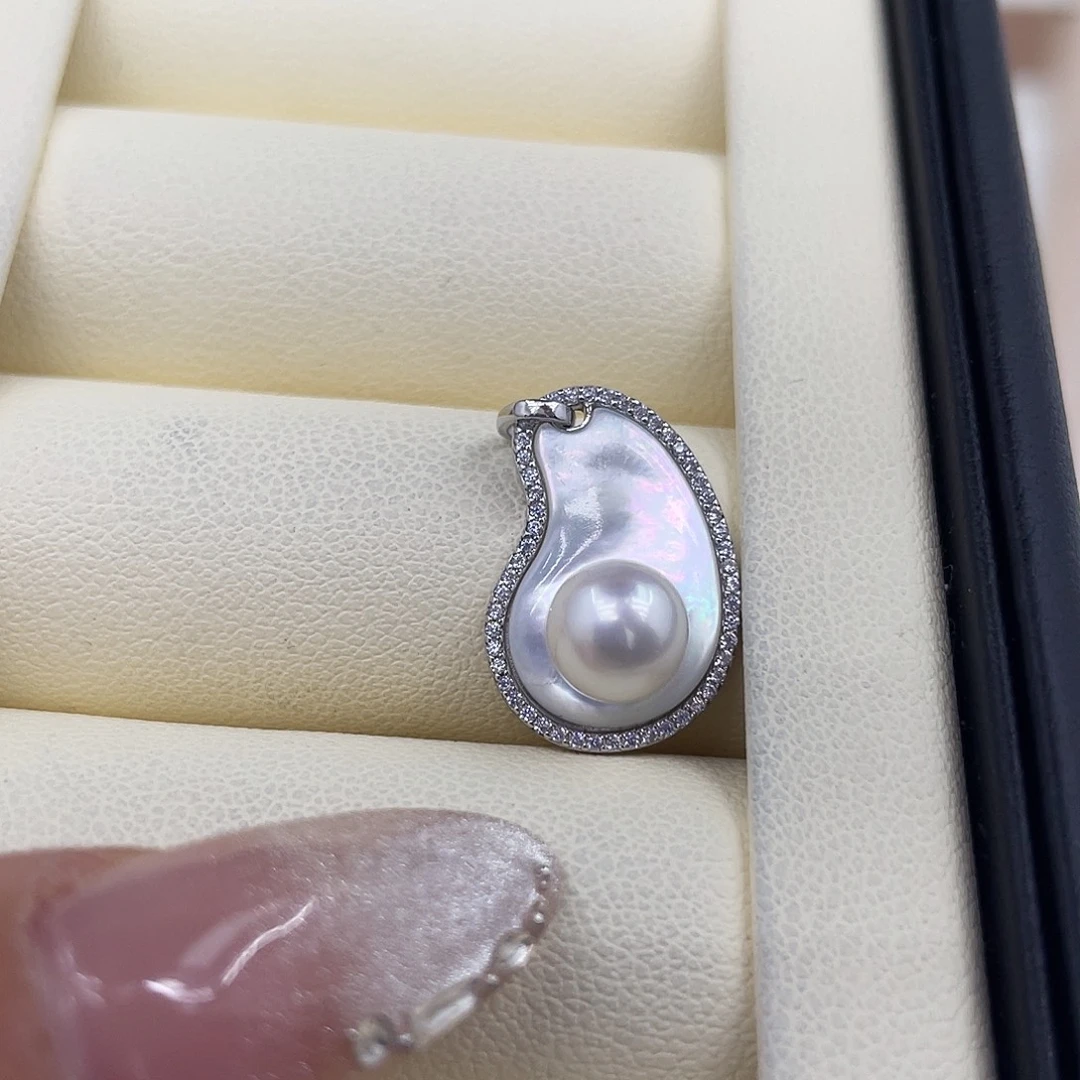 海水珍珠颈饰银S925镶嵌