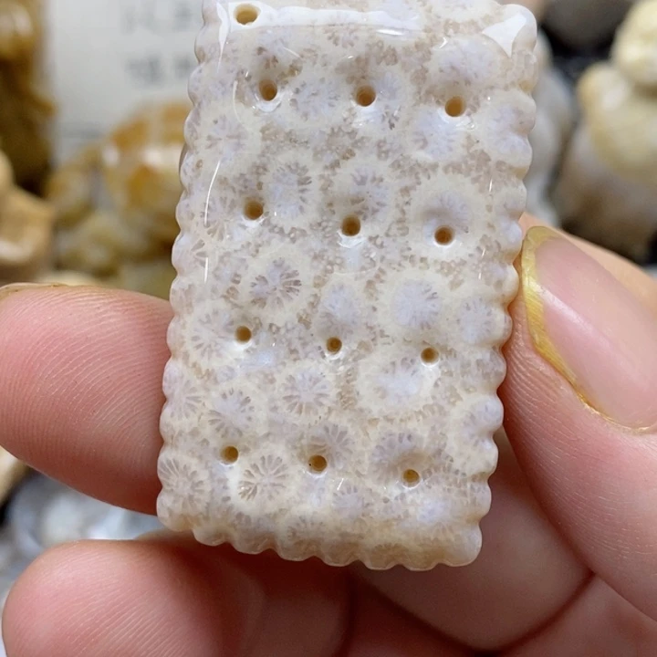 颈饰未镶嵌硅化珊瑚（珊瑚玉）