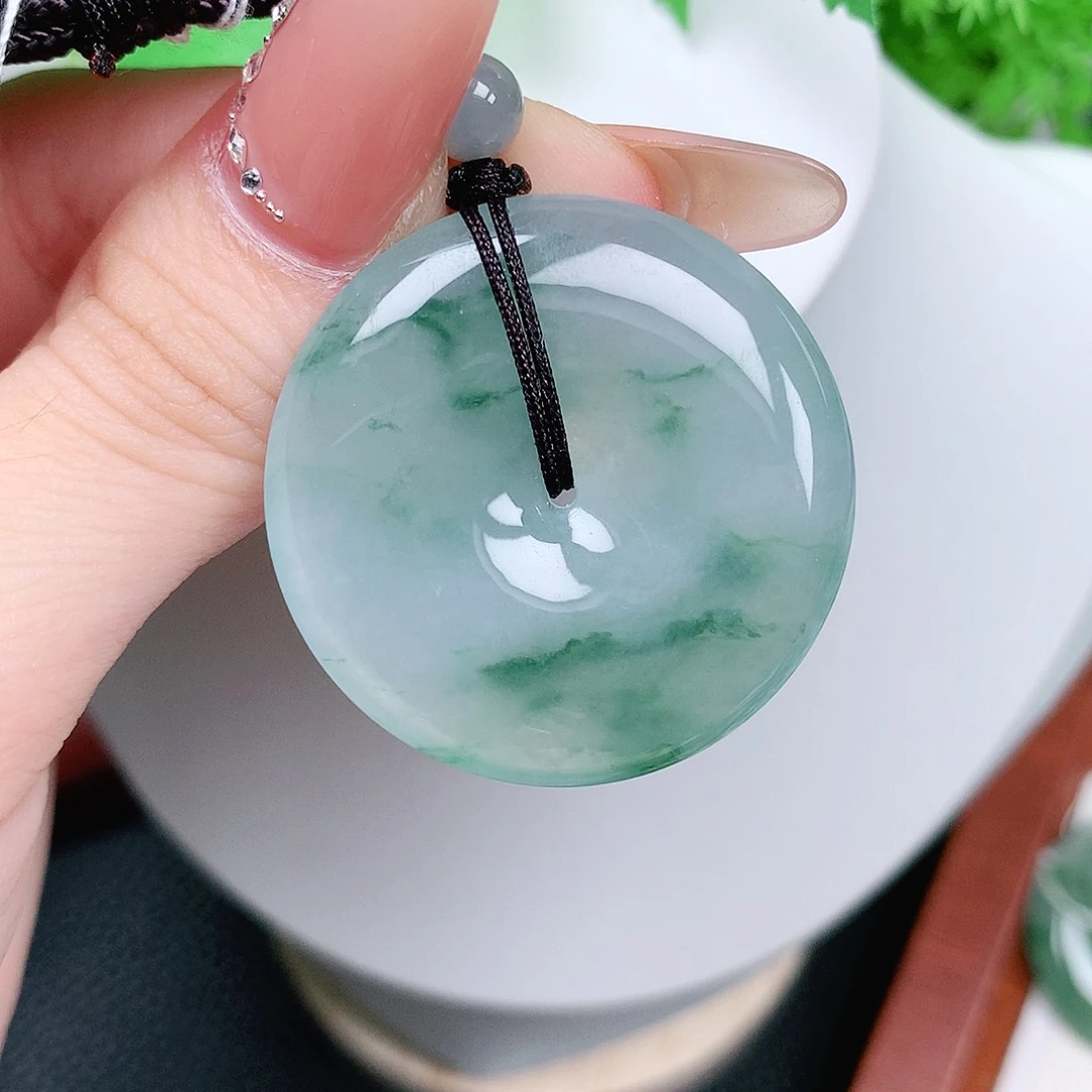 翡翠未镶嵌颈饰平安34.2-6