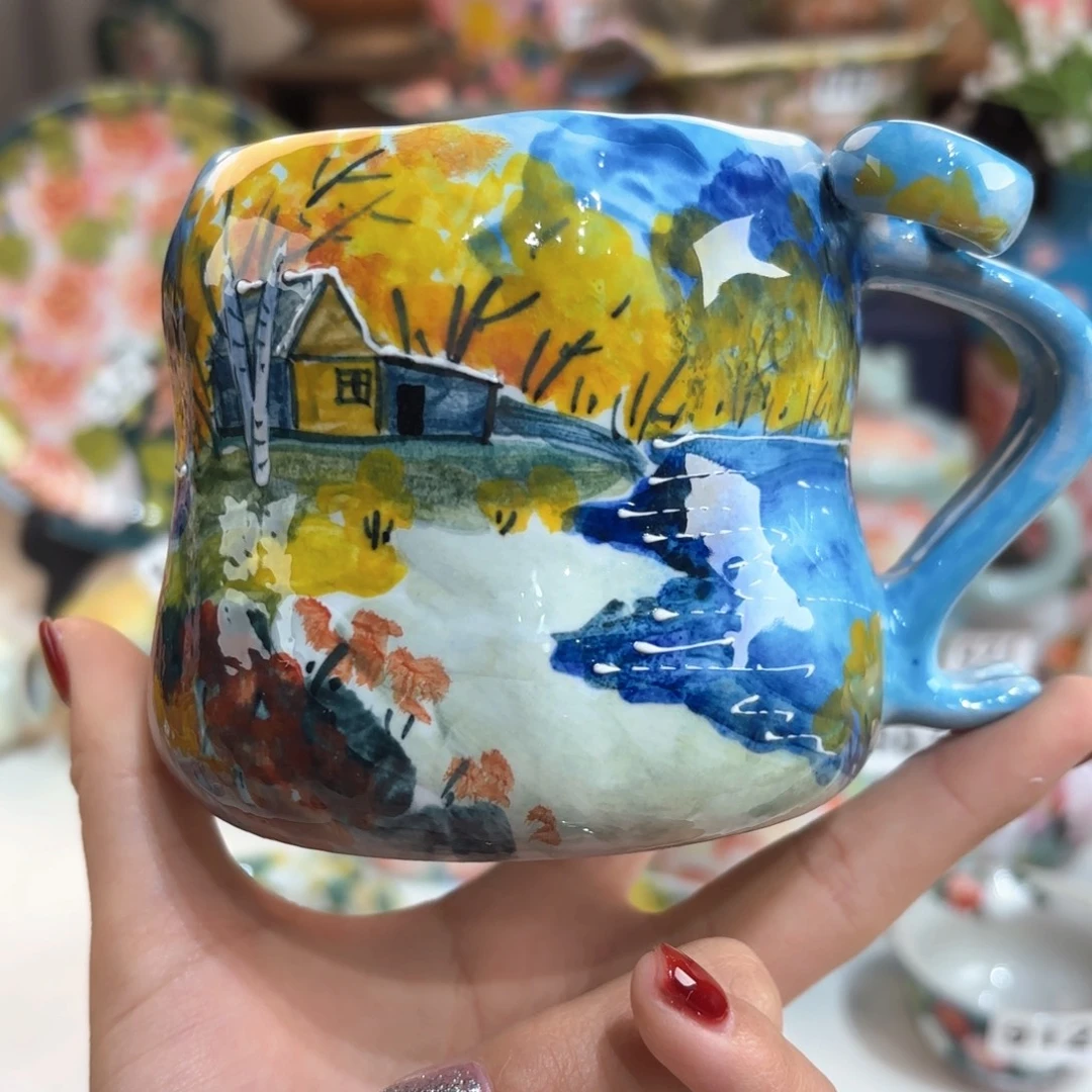 景德镇手绘高温釉下彩陶瓷茶具