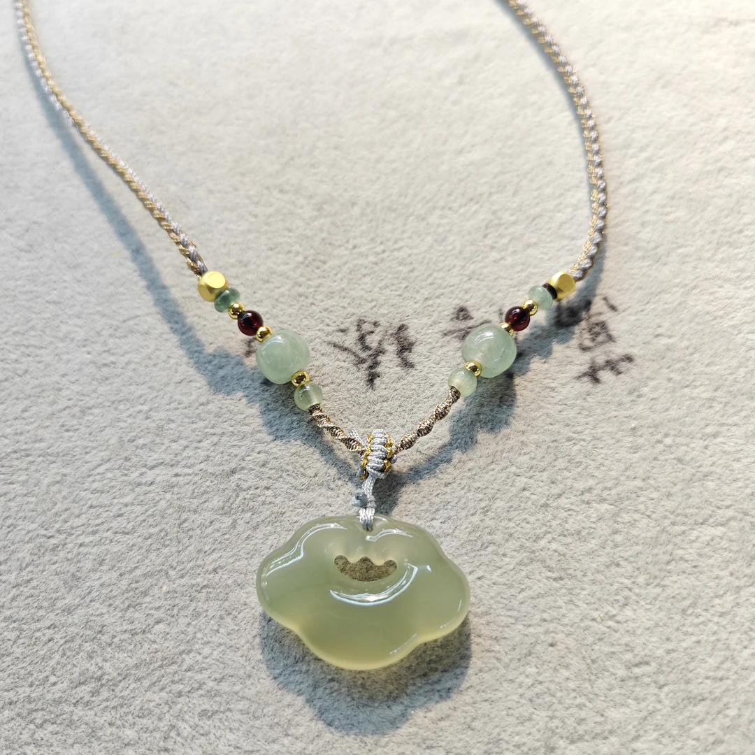 青苹果玉髓项链F011 hn