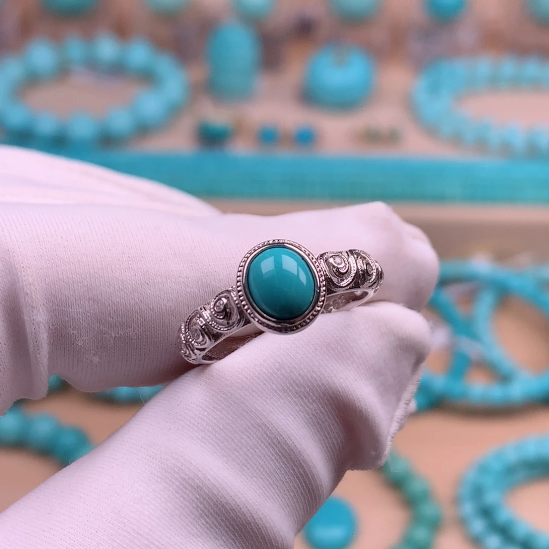 绿松石银S925镶嵌珠宝奇石