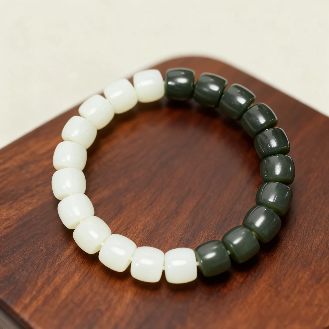 ..《闪购商品》精品和田玉羊脂白塔青手串