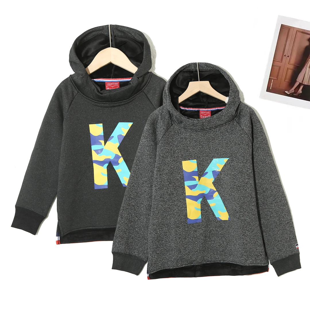 中大童时尚设计感连帽休闲字母潮流百搭保暖时尚内搭卫衣H439