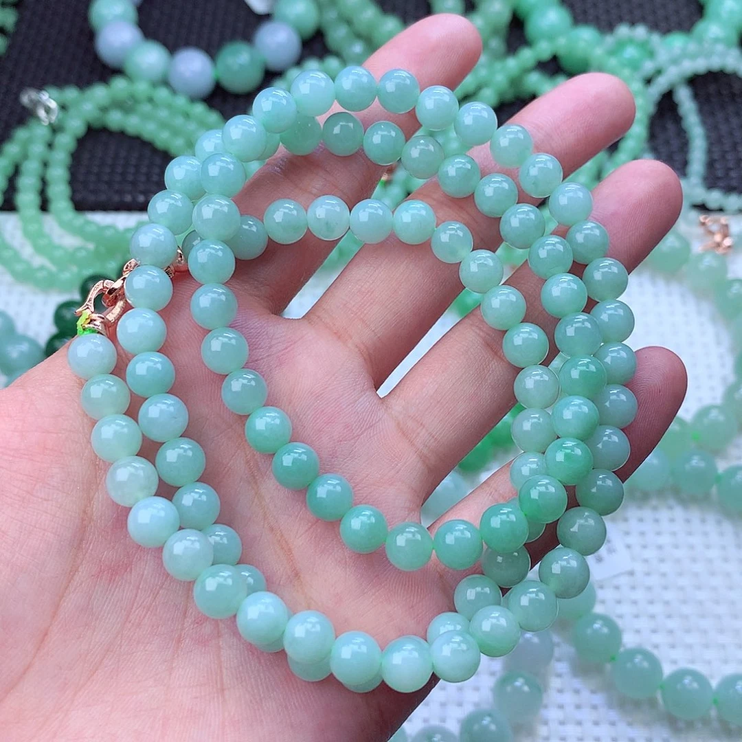 翡翠未镶嵌毛衣链