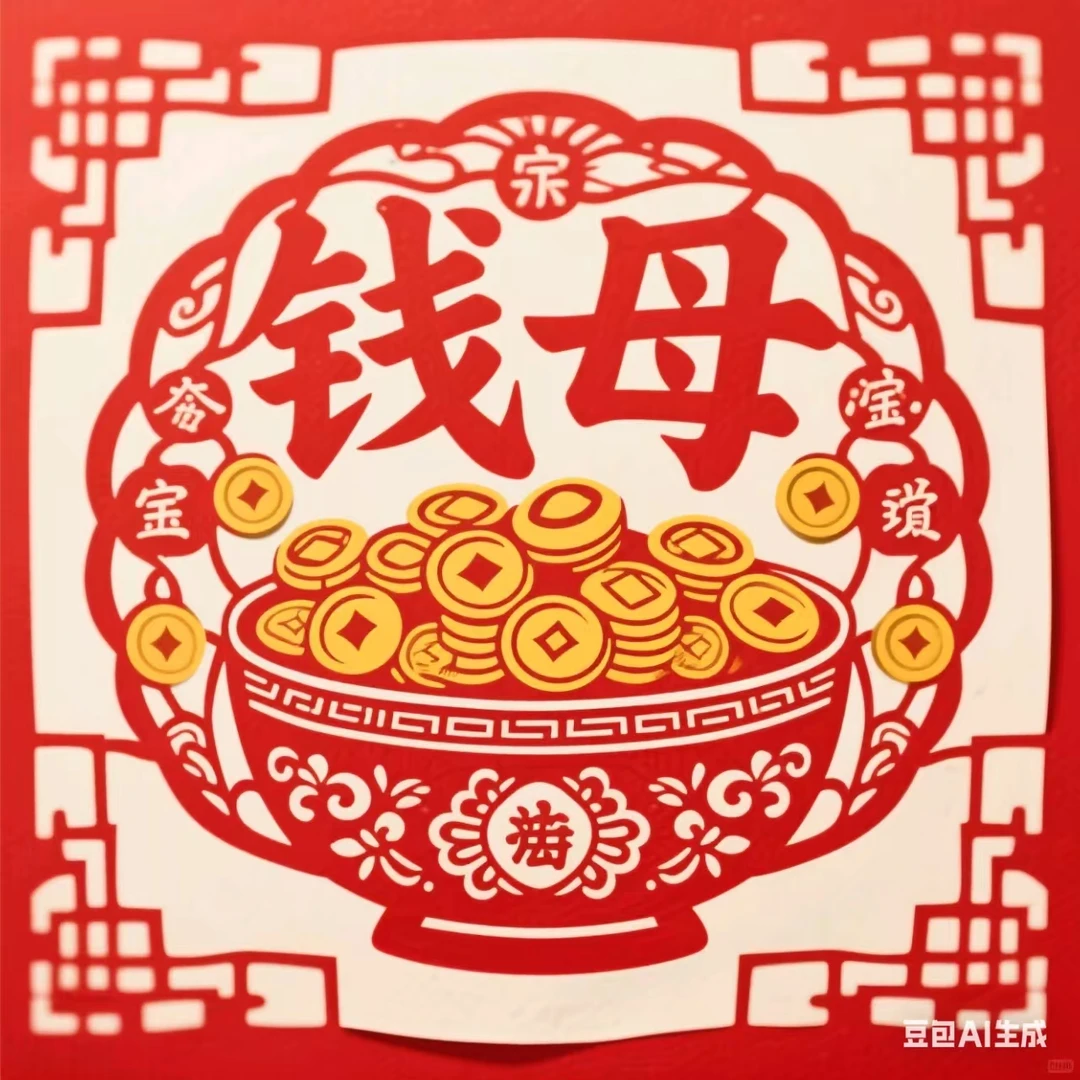 偏仓财母创意贴纸 2