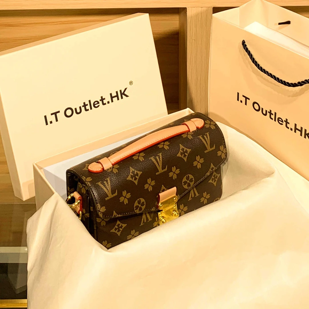 香港正品2025新款百搭真皮奢侈品小号邮差包腋下包单肩斜跨包