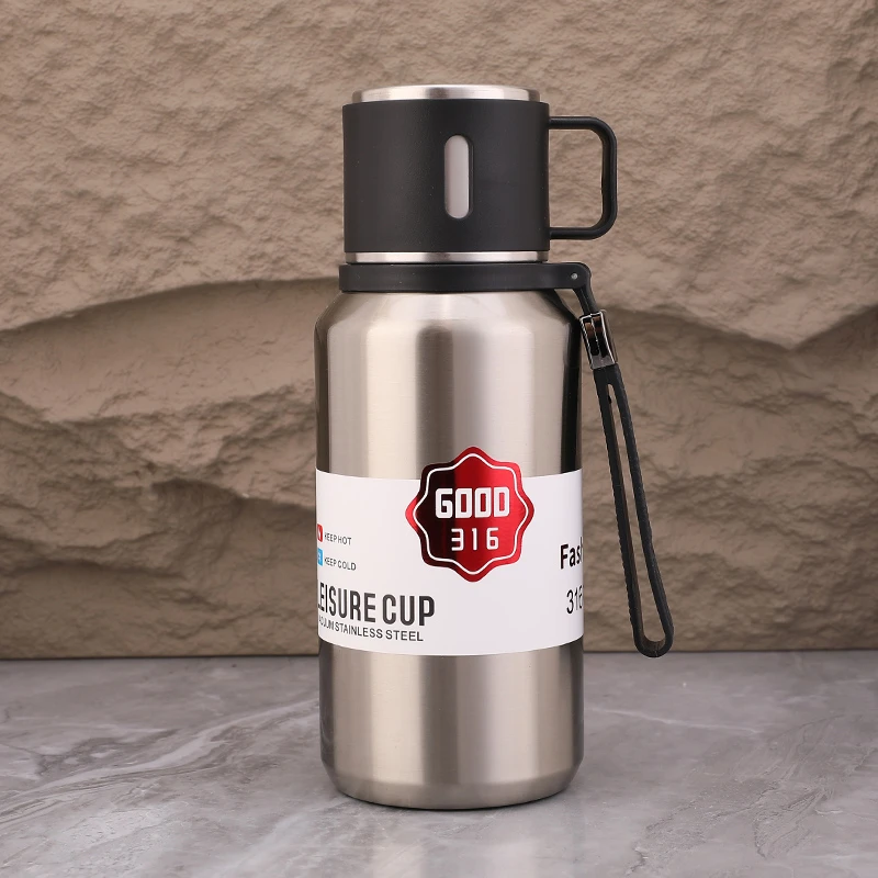 316户外双层保温杯水杯保冷泡茶杯轻奢大容量真空中国风车载防锈