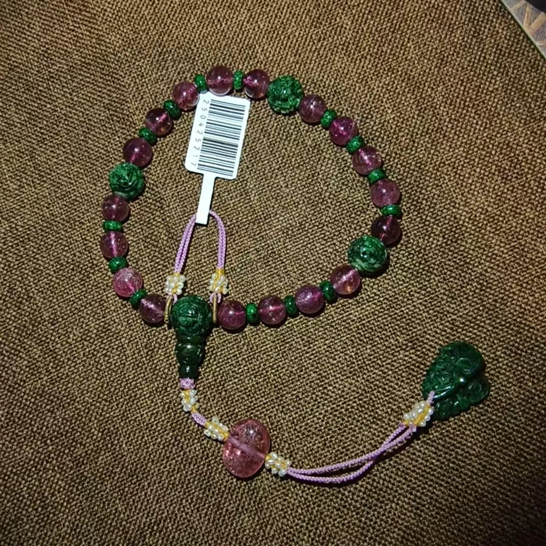 250425217/博古通今/集古藏今/碧玺十八籽压襟/古董首饰