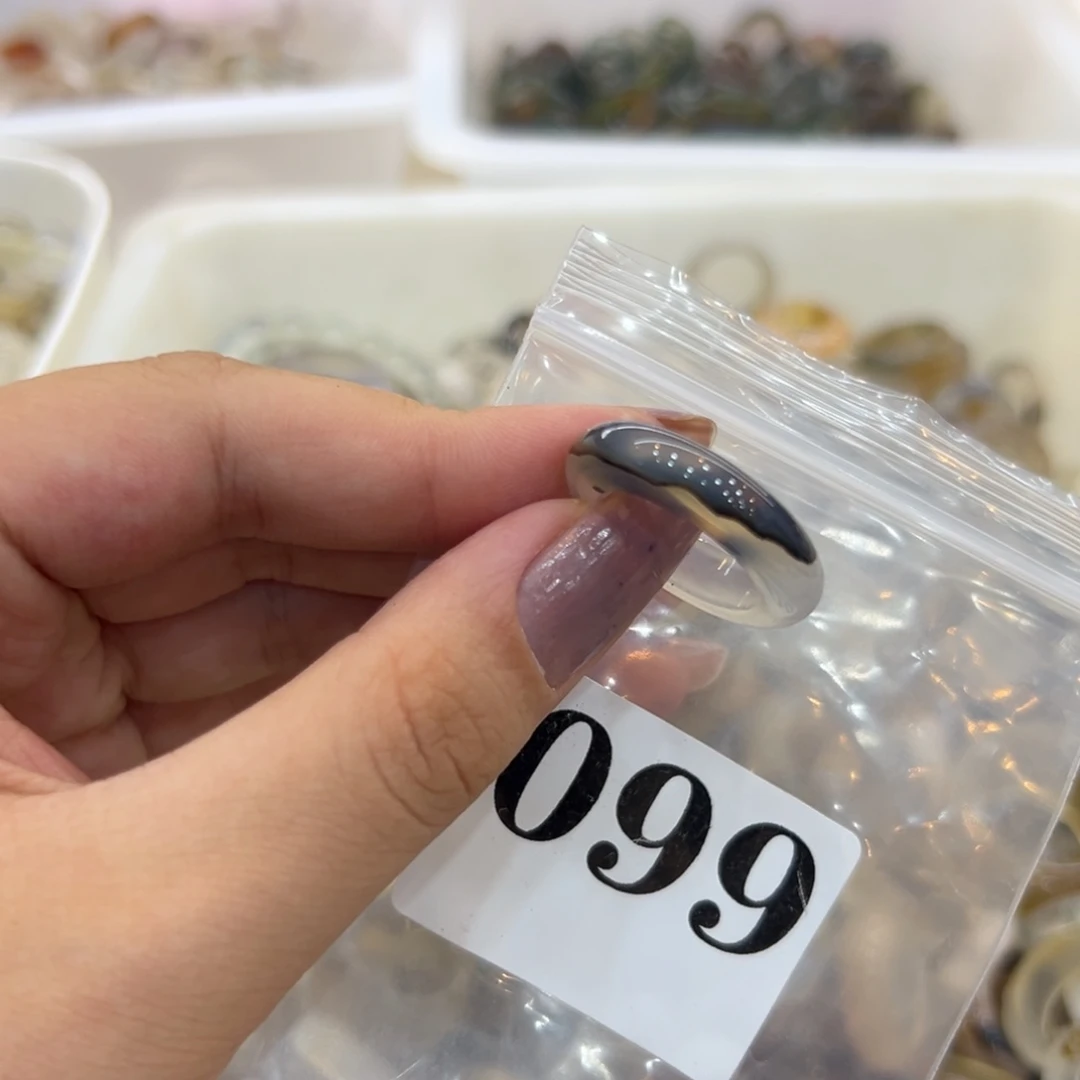 玛瑙/玉髓戒指合金90港15