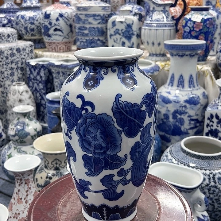 摆件青花瓷居家摆件，花瓶，微瑕瑕疵
