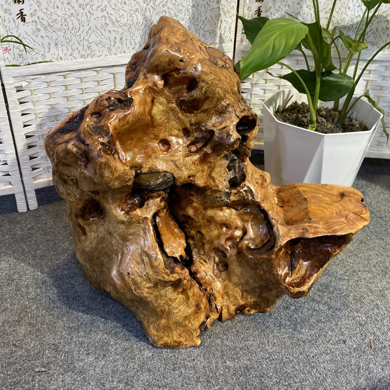 香樟木根抱石树根脱骨老料材料底座花架长宽高48-40-45