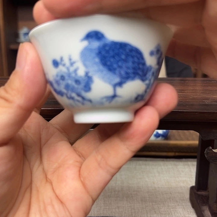 杯子青花安居乐业杯