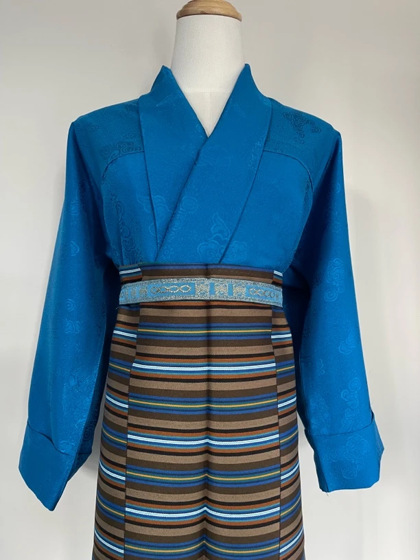 新款民族休闲衬衣＋绑典两件套传统藏装休闲藏式