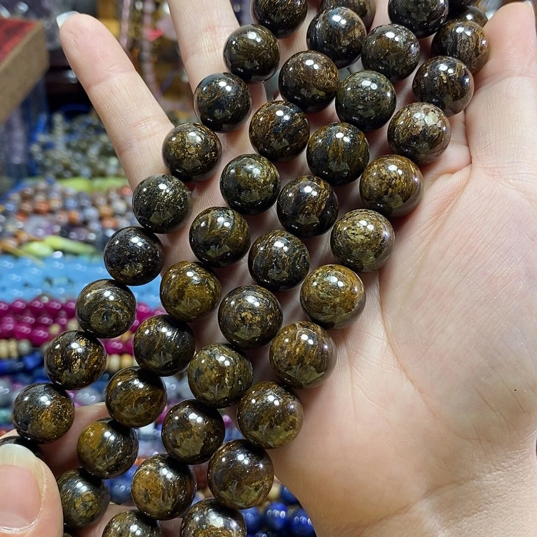 玛瑙/玉髓未镶嵌珠宝半成品原矿古铜一条卡14mm