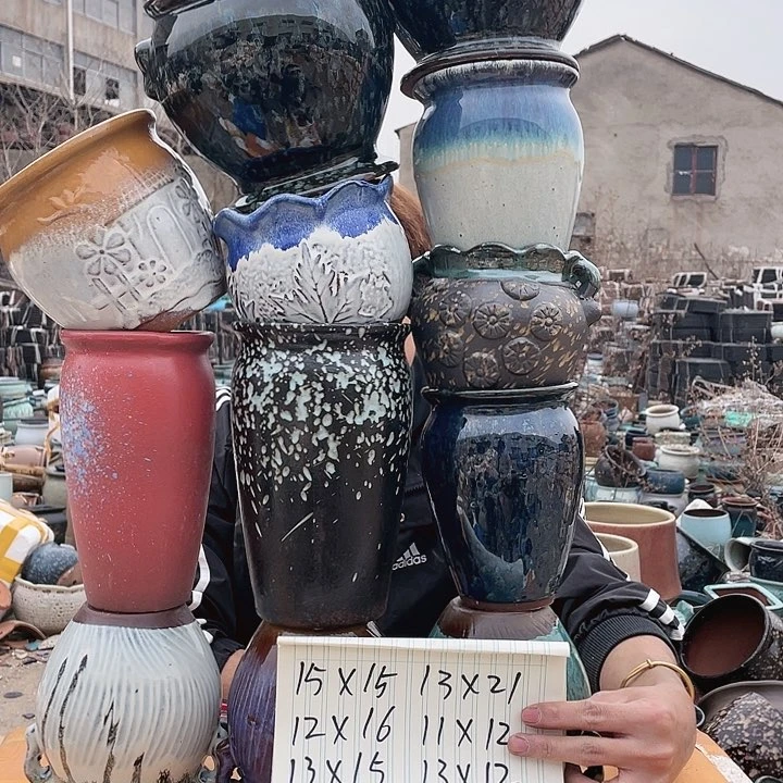 无铅玻璃宜兴紫砂花盆