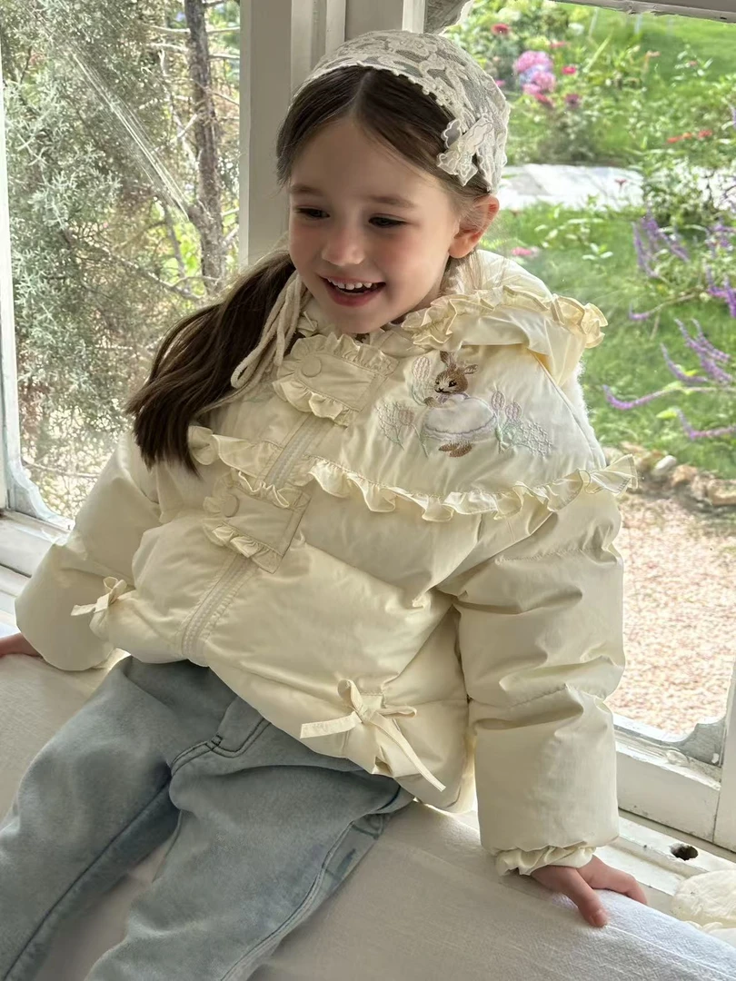 AMX-3029-儿童森系重工黄色羽绒服（冬款）【汉服】