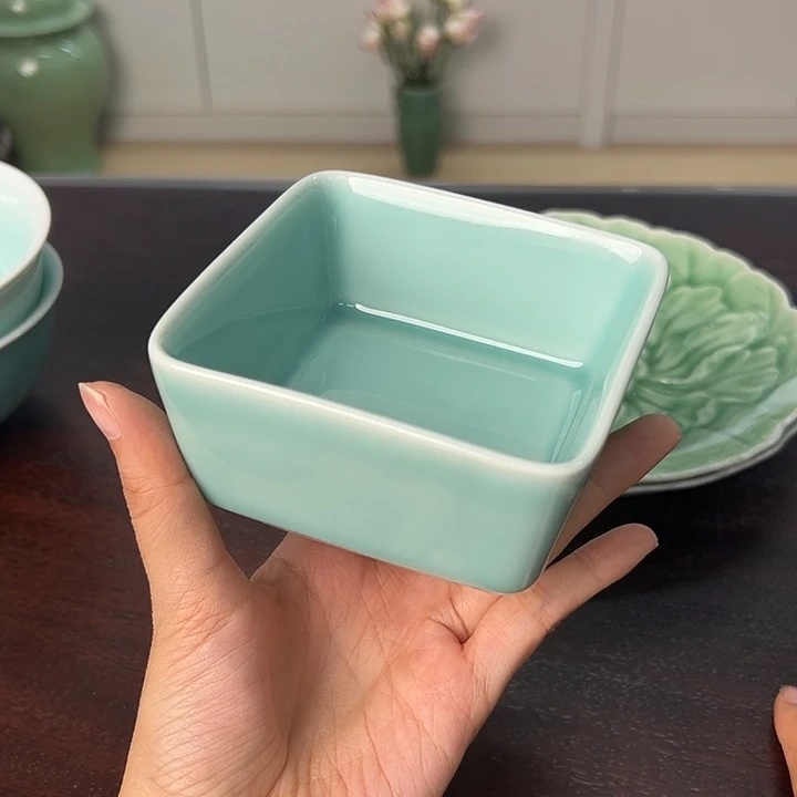 龙泉云间青瓷小米茶器