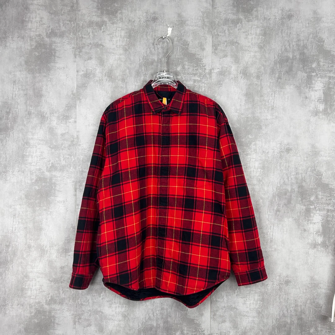 99新 Balenciaga/巴黎世家 红色格子格子棉服/公价19800