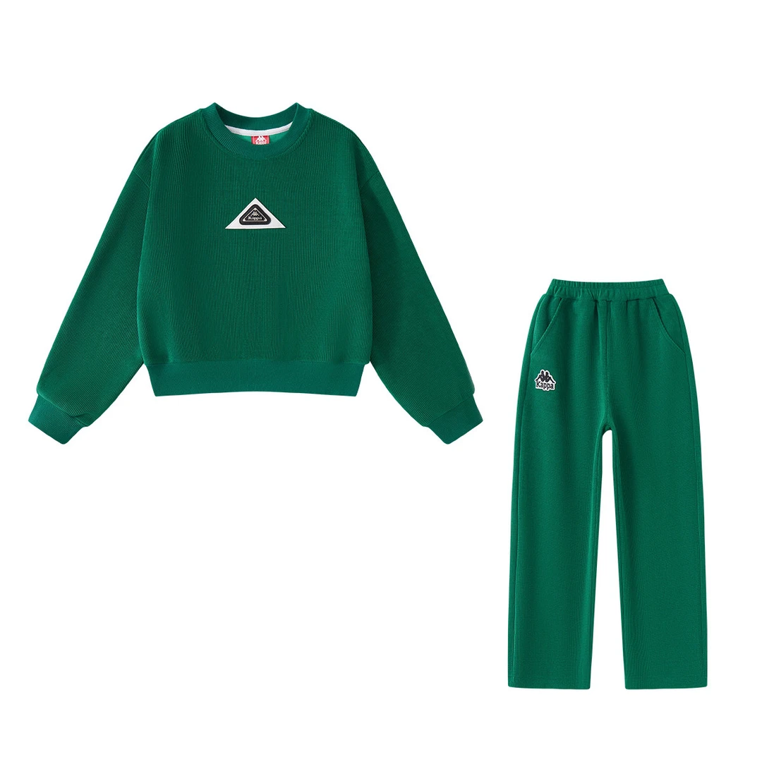 Kappa Kids2023秋款儿童童装休闲春秋季潮流时尚大童百搭长袖套装