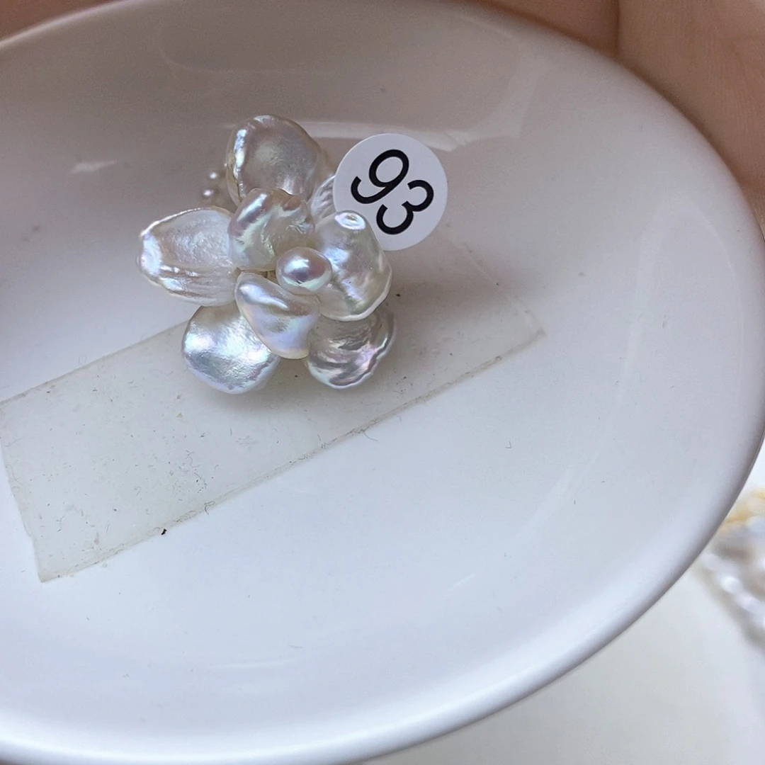 合金淡水珍珠戒指小*