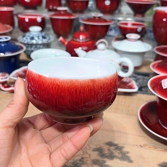 景德镇陶瓷红马坊禅定杯