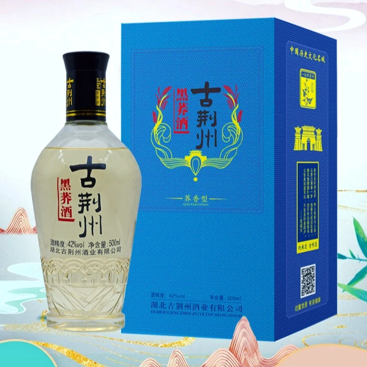 古荆楚韵正品苦荞酒黑荞优级纯粮食酒 42度6瓶装浓香型42度500