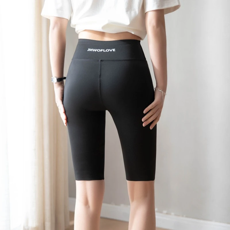 高腰鲨鱼皮短裤女外穿夏季薄五分打底安全紧身芭比收腹骑行瑜伽裤
