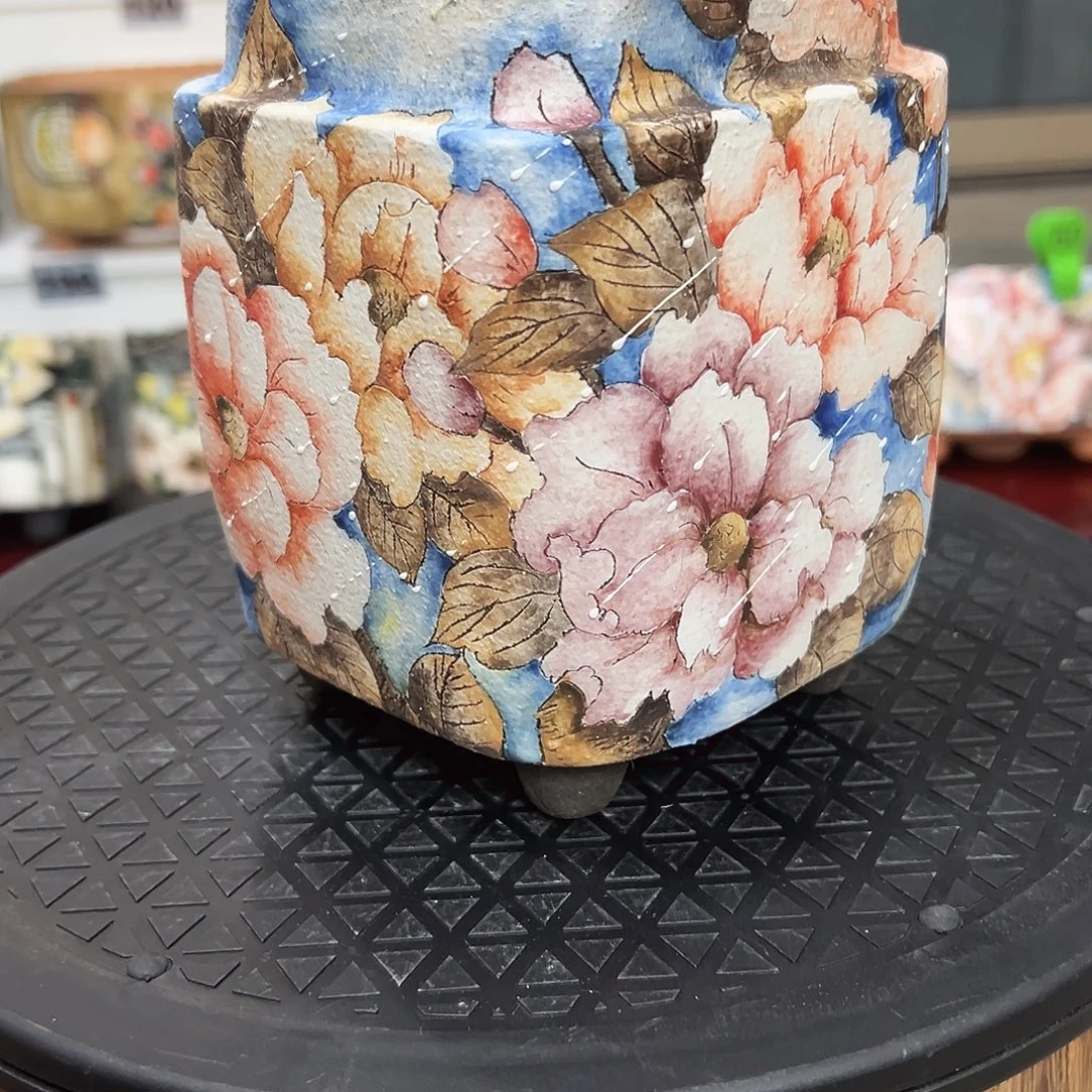 云***轻手绘陶瓷花盆美盆