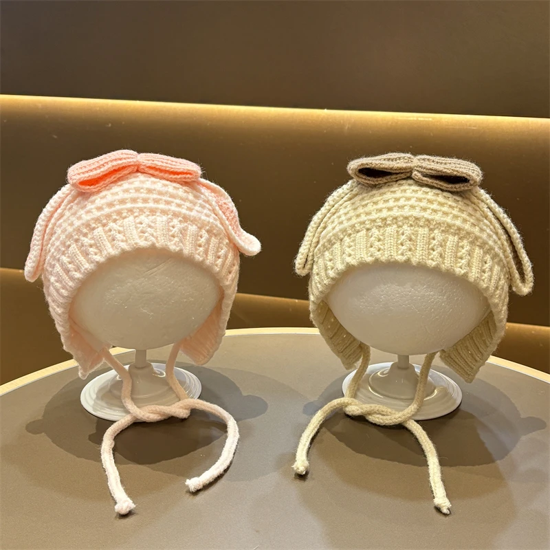 宝宝帽子婴幼儿冬季保暖护耳帽3-24个月新生儿新年圣诞红色周岁帽