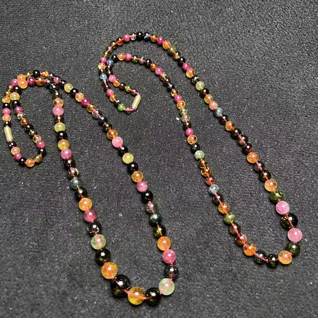 【玉经纶】-175543/HQ85-碧玺珠链-多样性发其一