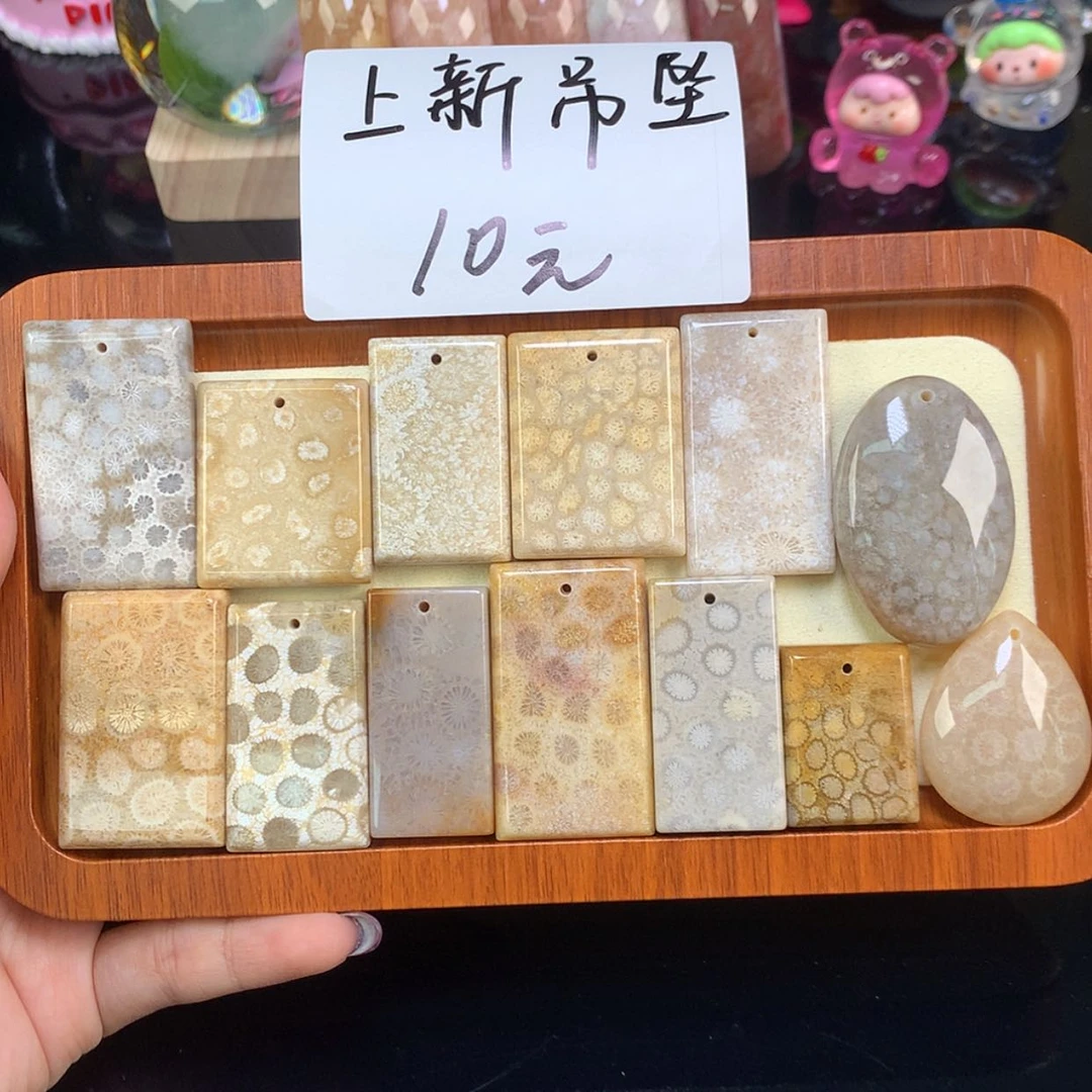 【闪购商品】颈饰未镶嵌硅化珊瑚（珊瑚玉）福利吊坠10米一个（48号）